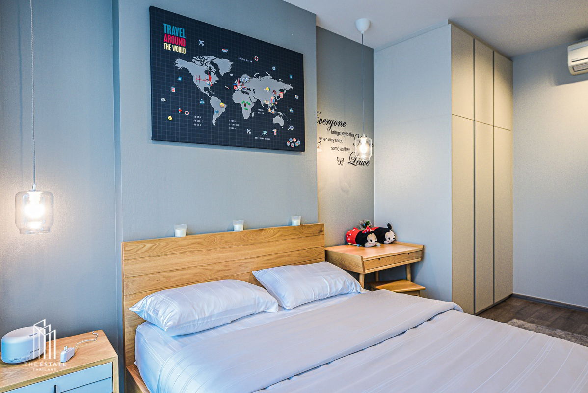 picture Whizdom Avenue Ratchada-Ladprao for rent. Beautifully decorated and stylish. High floor, north facing, next to MRT Lat Phrao. @19,000 Baht - 8/9