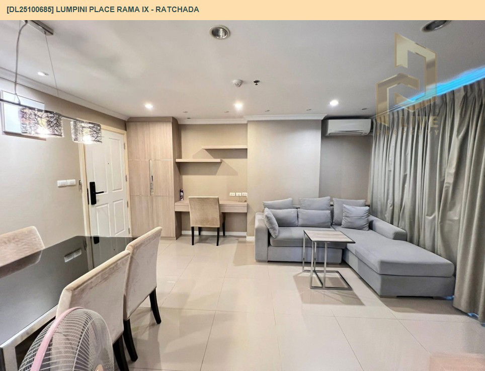 picture DL25100685 Condo for rent, Lumpini Place Rama IX - Ratchada near MRT พระราม 9, ready to move in, call urgently 0638692663 LineID @655ebbvc - 2/9