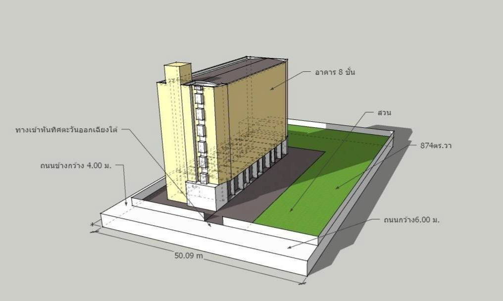 รูป ขาย อพาร์ทเม้นท์ สุขุมวิท 72 ที่ดิน เนื้อที่ 874 ตร.วา พร้อมอาคาร 8 ชั้น ใกล้ UNIO สุขุมวิท 72, BTS แบริ่ง ราคา 130 ล้านบาท - รูปที่ 2/6