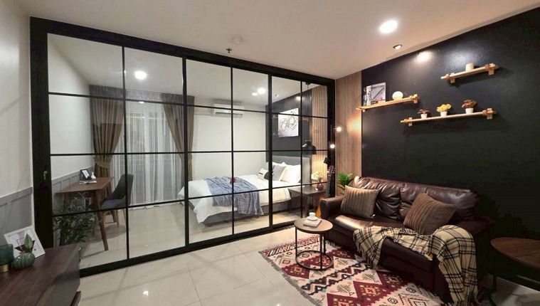 Call : 065-754-4426 คอนโด รีเจ้นท์โฮม 7/1 ใกล้ BTS บางนา ขนาด 32 ตารางเมตร 1 ห้องนอน ชั้น8 ตึกD ตกแต่งใหม่ตามรูป