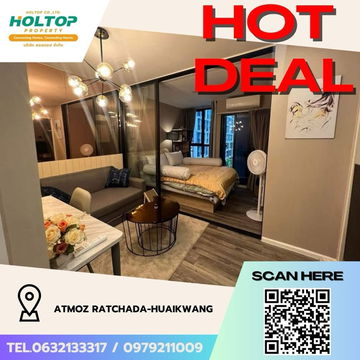 #Z2899💥 281068 🔥Condo for rent: Atmoz Ratchada-Huaikwang