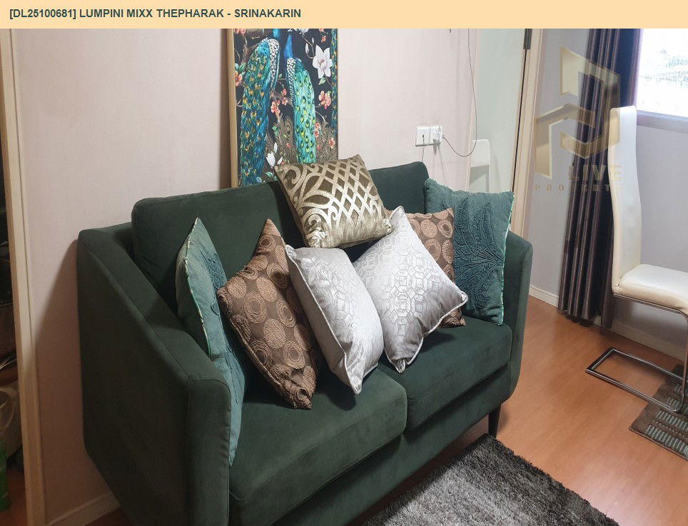รูป DL25100681 ให้เช่าคอนโด ลุมพินี มิกซ์ เทพารักษ์ - ศรีนครินทร์ (Lumpini Mixx Thepharak - Srinakarin) ใกล้ - พร้อมเข้าอยู่ โทรด่วน 0616298946 LineID @523dslwi - รูปที่ 2/13