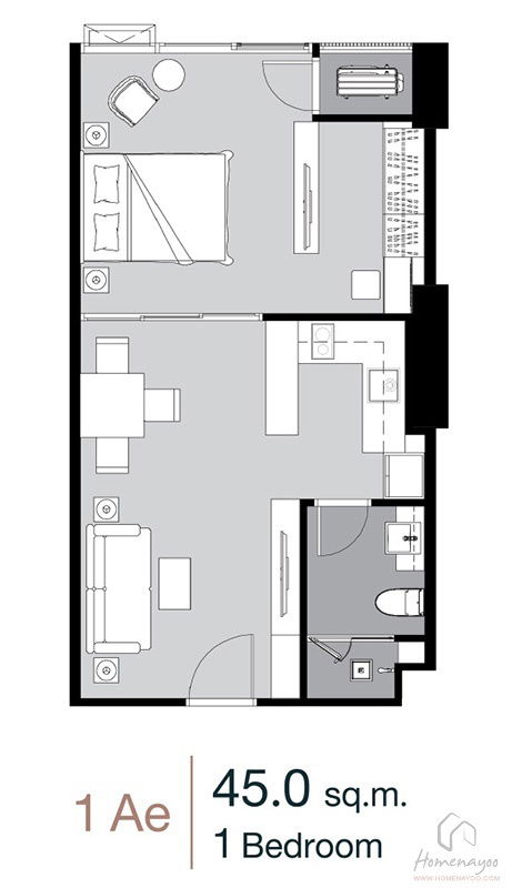 รูป 📌📌 เช่าด่วน !!! SUPALAI ICON SATHORN แบบ 1 ห้องนอน🔰 ขนาด : 44 ตร.ม.🔰 ราคาดีมาก📌📌 - รูปที่ 4/10