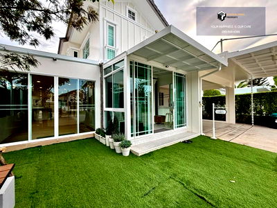 Houses for sale Samut Prakarn : Villaggio 2 Srinakarin-Bangna | Garden-front house, beautifully decorated, 5 mins to Mega Bangna, near pool & clubhouse. 🌿✨ #2025102912641