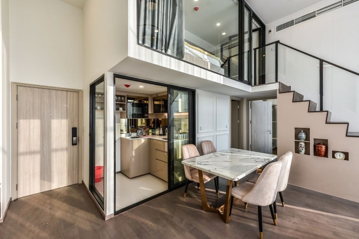 picture  Park Origin Phayathai, beautiful Duplex room, near BTS Phayathai, connected to Airport link, complete electrical appliances, separate room - 3/10