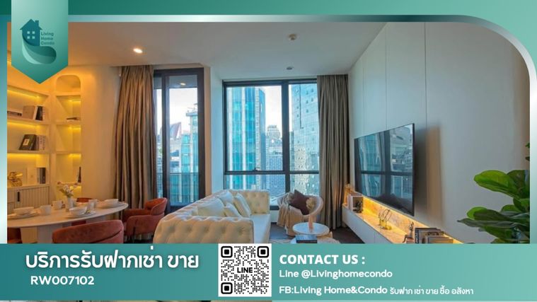 🌆 ชั้นสูง วิวสวย 🏙️ให้เช่าคอนโด The Esse Sukhumvit 36 ชั้นสูง 2 ห้องนอน แต่งสวย เฟอรฯครบพร้อมอยู่ ติด BTS ทองหล่อ RW007102