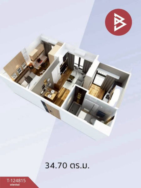 รูป ขาย คอนโด พลัส คอนโด ศรีราชา (Plus Condo Sriracha) พื้นที่ใช้สอย 34.63 ตารางเมตร - รูปที่ 9/15