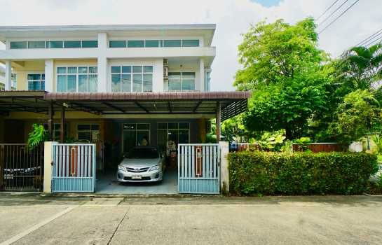 รูป ขาย บ้านแฝด โครงการปัญฐิญา 3 ราชพฤกษ์–พระราม 5 ขนาด 49.7 ตร.ว. 128 ตร.ม. 3ห้องนอน หลังมุมหน้าโครงการ ทำเลศักยภาพ ใกล้รถไฟฟ้าสายสีม่วง - รูปที่ 1/12