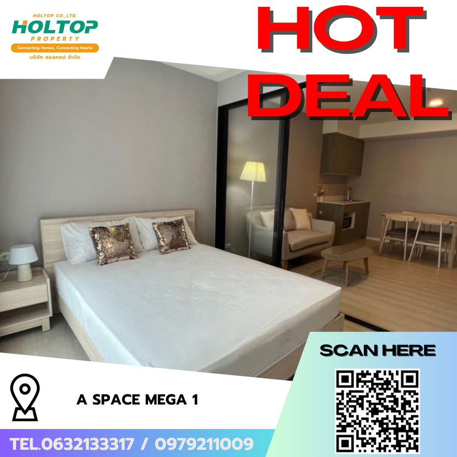 รูป #R7272  🎉 301068 ให้เช่าคอนโด A Space Mega 1 - รูปที่ 1/12