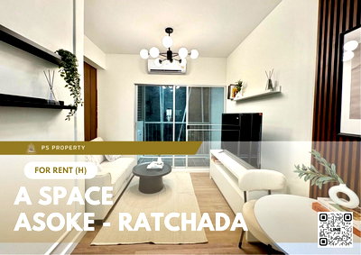 เช่าคอนโด เอสพลานาด รัชดาภิเษก : ให้เช่า 📍A Space Asoke - Ratchada 📍 เฟอร์นิเจอร์ และ เครื่องใช้ไฟฟ้าครบ ใกล้ MRT พระราม 9