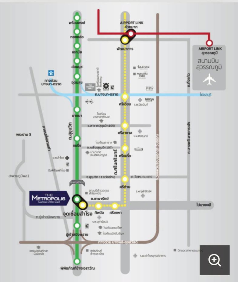 picture For rent Studio, 38th Fl, The Metropolis Samrong, close to BTS & MRT Samrong  - 22/22