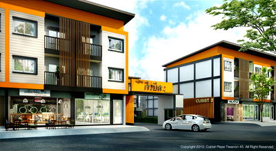 Townhouses for rent ม.เทคโนโลยีราชมงคลสุวรรณภูมิ : TownHouse - HomeOffice Nontaburi-Tiwanon Prime Location 800m. From Pink Line MRT