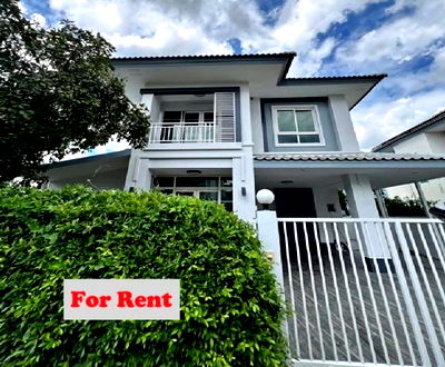 บ้านเดี่ยวให้เช่า : ให้เช่าบ้านเดี่ยว 2 ชั้น หลังมุม หมู่บ้าน เสนาวิลล์ ซอยคู้บอน 27 / เฟอร์นิเจอร์ครบ Fully Furnished / อยู่อาศัย / ไม่อนุญาตสัตว์เลี้ยง