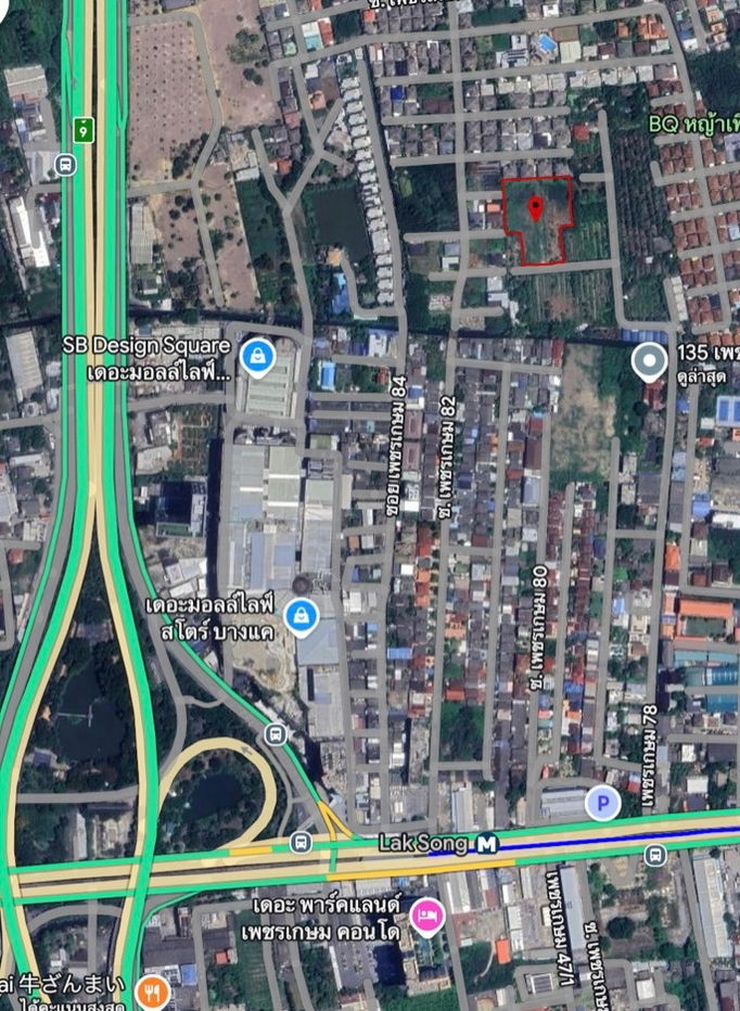 picture Land for Sale 4 Rai 1 Ngan 50 Sq.Wah – Soi Phetkasem 78, Near MRT Lak Song - 7/8