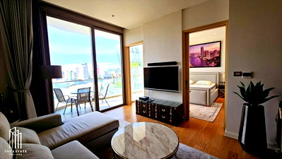 Condos for rent : For rent Magnolias Waterfront Residences, a stunning riverside unit next to ICONSIAM. Enjoy panoramic views of the river, city, and gardens.