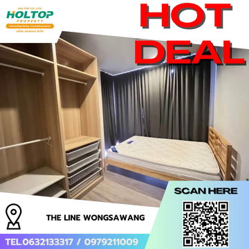 #R7278 🎉 301068 ให้เช่าคอนโด THE LINE Wongsawang