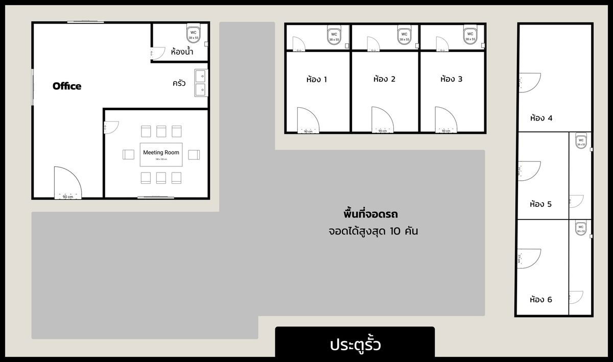 รูป 6 ห้องนอนส่วนตัวมีห้องน้ำในตัว ที่จอดรถ 10 คัน บ้าน บางนา-ตราด - รูปที่ 23/24