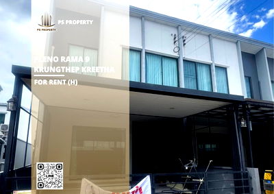 Townhouses for rent : Townhouse for rent 📍 Pleno Rama 9 – Krungthep Kreetha 📍 3 bedrooms, 2 bathrooms, fully furnished and equipped with appliances