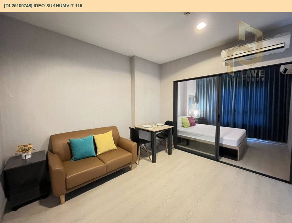 รูป DL25100748 ให้เช่าคอนโด ไอดีโอ สุขุมวิท 115 (IDEO Sukhumvit 115 ) ใกล้ BTS ปู่เจ้า พร้อมเข้าอยู่ โทรด่วน 0616298946 LineID @523dslwi - รูปที่ 2/8