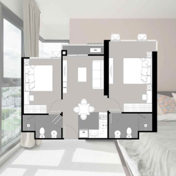 picture RS2771 For Rent Rhythm Sukhumvit 36-38  Near BTS Thonglor - 8/9