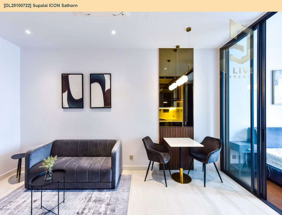 รูป DL25100722 ให้เช่าคอนโด ศุภาลัย ไอคอน สาทร (Supalai ICON Sathorn) ใกล้ MRT สีลม พร้อมเข้าอยู่ โทรด่วน 0614453194 LineID @162cjixi - รูปที่ 2/13