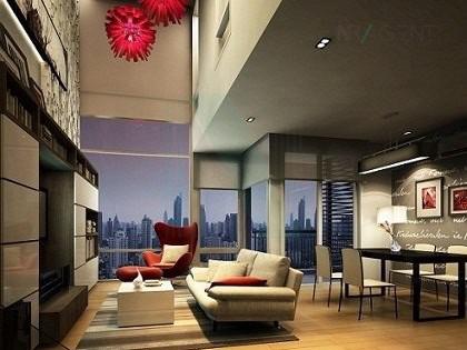 For rent Villa Ratchathewi Duplex 1 bedroom 18th floor, Building A  near BTS Ratchathewi.