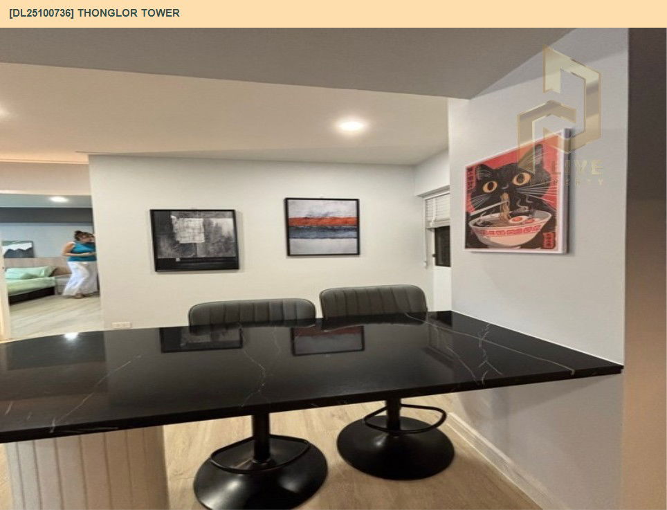 รูป DL25100736 ให้เช่าคอนโด ทองหล่อ ทาวเวอร์ (Thonglor Tower) ใกล้ BTS ทองหล่อ พร้อมเข้าอยู่ โทรด่วน 0656133286 LineID @897iyzll - รูปที่ 5/19