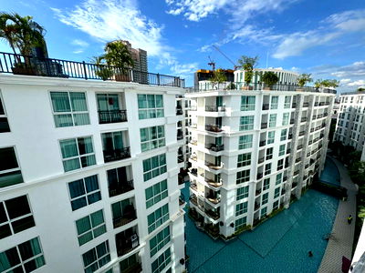 Condos for sale Tesco Lotus South Pattaya : ⛵ City Garden Olympus  ⛵ Foreigner quota / Pool view / 8F / 1bedroom for quick sale彡