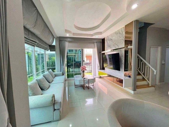 4-bed house for rent, 150 sqm, 51 sq wah, Grandio Ramintra - Wongwaen
