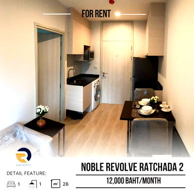Condos for rent Ratchadaphisek Road : For Rent 🔥  Noble Revolve Ratchada 2🔥Fully furniture and ready to move in >>contact us  Line@assetrootz 