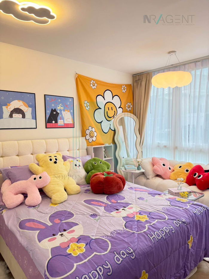 picture 🔺 For Rent Condo GARDEN ASOKE - RAMA 9 Building C, Floor 4,Studio, Room size 26 sqm - 3/8