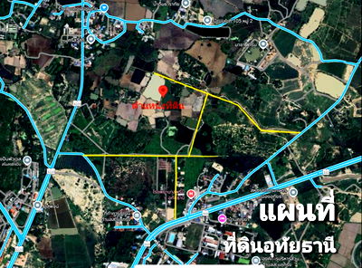 Land for sale Muang Uthai Thani Uthai Thani : Urgent Sale! Prime Land at a Great Price — Mueang Uthai Thani, near Prince Uthai Thani Hospital. Total area: 21 rai, 1 ngan, and 80 square wah.