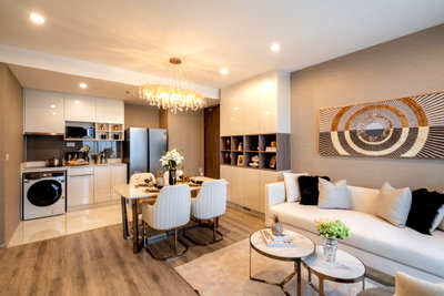 Condos for rent : TA3676📲LineID @556ryccg🚄2 Bedroom 84.5 sqm Floor20 Fully furnished IDEO Mobi Sukhumvit 66 near BTS Udomsuk