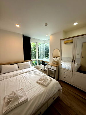 เช่าคอนโด สนามบินสุวรรณภูมิ : ให้เช่าคอนโด Airlink Residence (แอร์ลิงค์ เรสซิเดนซ์)  รหัสห้อง R354  อาคาร 3 | ขนาด 40 ตารางเมตร  2 ห้องนอน 1 ห้องน้ำ