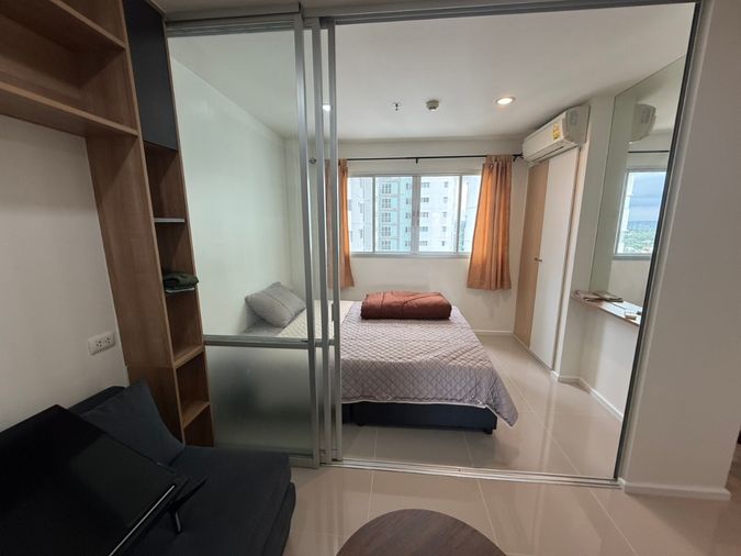 พื้นกระเบื้อง🟡🟡🟡ให้เช่า ลุมพินี คอนโดทาวน์ พัทยาเหนือ ตึก B ชั้น 18 เฟอร์และเครื่องใช้ไฟฟ้าครบ ค่าเช่า 8000 บาท ขนาด 23 ตรม🟡🟡🟡