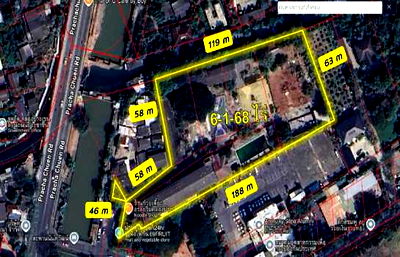 ที่ดิน เกษตร : ขายที่ดิน พร้อมสิ่งปลูกสร้าง ขนาด 6-1-68 ไร่ ติดถนนประชาชื่น และคลองประปา **ใกล้ ม.ธุรกิจบัณฑิตย์**