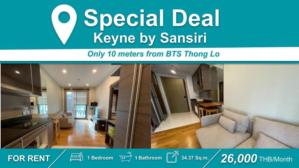 picture (FOR RENT) Keyne by Sansiri I 1-BR, Fully Furnished & Equipped. Near 🚆BTS Thong Lo - 1/11