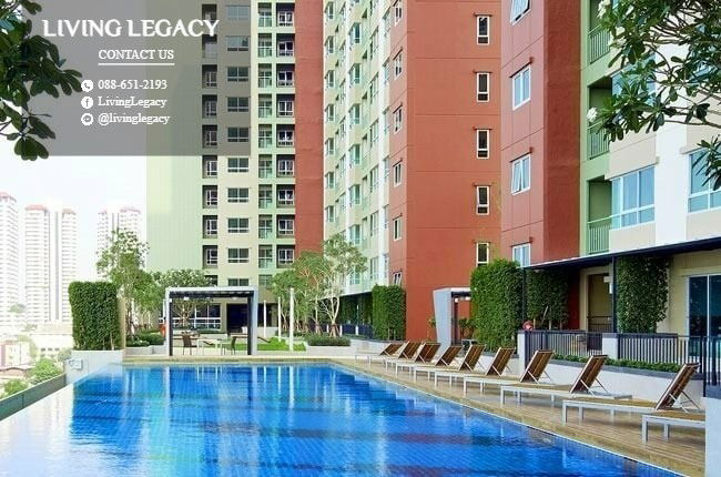picture SMQV98 Condo For Rent Lumpini Place Srinakarin - Huamark Station 26.25 Sq.M. Floor 4 Building A line id : @livinglegacy - 12/20