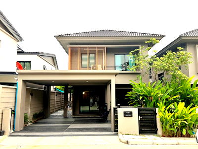 Houses for rent Market Village Suvarnaphumi : 🏡#MT2406_026🏡𝗙𝗼𝗿 𝗥𝗲𝗻𝘁 6️⃣5️⃣k.🔥🔥 #NeartheYellow Line ✨#House available, make an appointment to view, single house, Como Botanica Bangna 