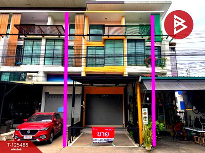Shophouses for sale Chonburi Bypass : For Sale 3-Storey Commercial Building in Nong Mai Daeng, Chonburi, Land Area 23 Square Wah