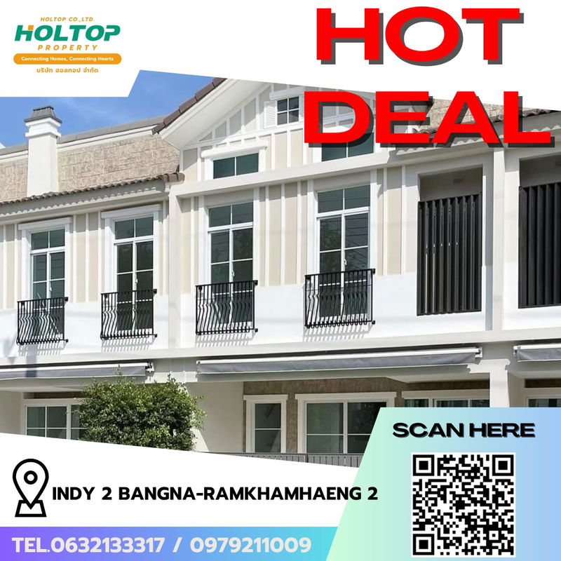 ทาวน์โฮมให้เช่า : #R7364 🎉 031168 ให้เช่าบ้าน Indy 2 Bangna-Ramkhamhaeng 2