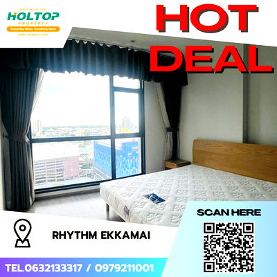 Condos for rent ตลาดคลองเตย : #S4874 For Rent Rhythm Ekkamai