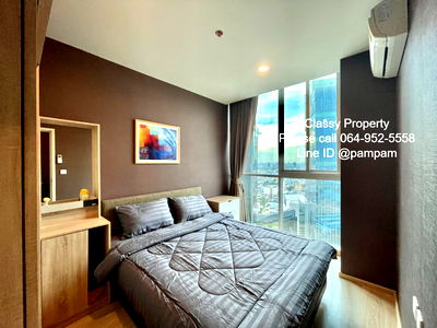 เช่าคอนโด MRT พระราม 9 : ให้เช่าคอนโด : โนเบิล รีวอล์ฟ รัชดา1 1 ห้องนอน ชั้นสูง  เฟอร์ครบ+ประตูดิจิตอล ติดMRTศูนย์วัฒนธรรม  (Noble Revolve Ratchada1) 