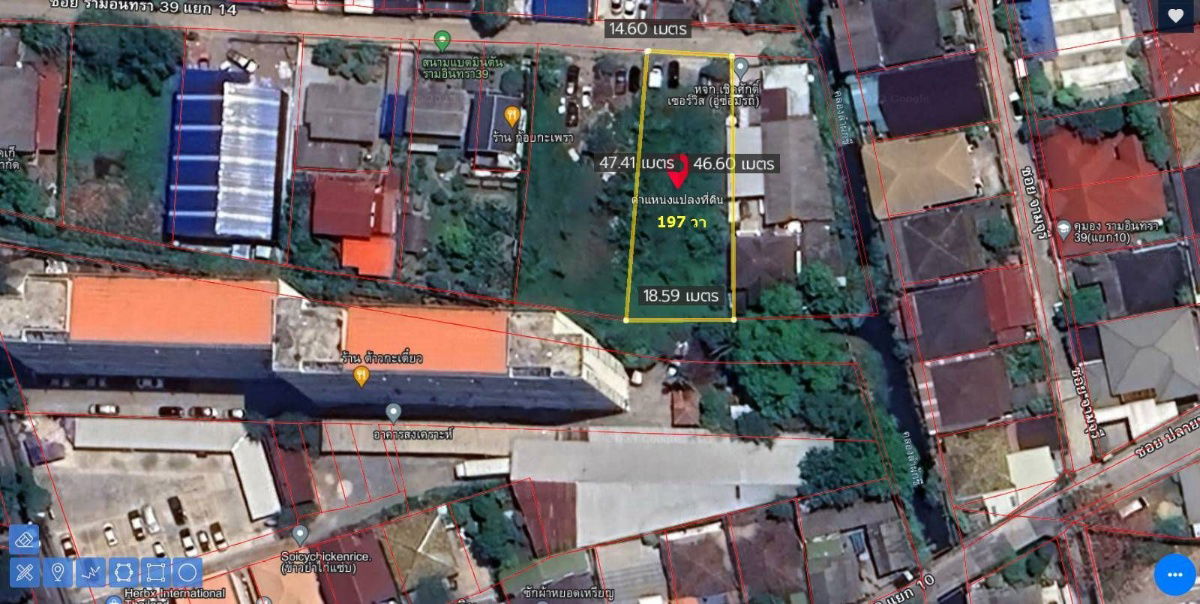 รูป ขายที่ 197 ตรวๆละ 55,000 รามอินทรา39 แยก14 ถมแล้วเหมาะบ้านโกดังโรงงาน ห่างBTSรามอินทรา39เพียง800เมตร - รูปที่ 2/5