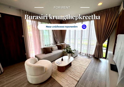 Houses for rent : Burasiri Krungthepkreetha | Price 200,000 baht | Beautiful house, convenient location, ready to move in