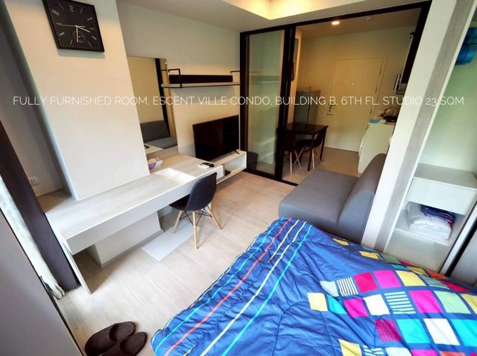 ให้เช่าคอนโดหรู Escent ville ติดห้างเซ็นทรัลเฟส ว่างพร้อมอยู่