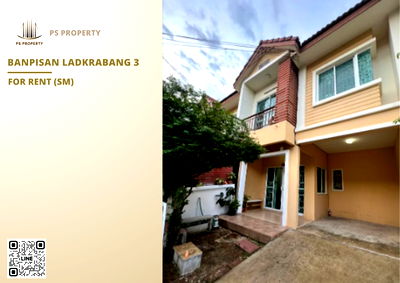 Townhouses for rent : Townhouse for rent ✨ Baan Pisan Lat Krabang 3 ✨ 10 minutes from Lat Krabang Airlink, complete with furniture, electrical appliances.