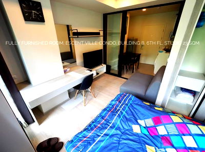 Condos for rent 700 Year Sports Arena Chiang Mai : For rent  Escent Ville, studio room, 6th floor, size 25 sq m.