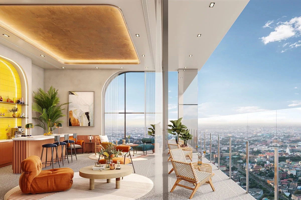 picture Flo by Sansiri New condo with City and River view . Only 350 meters walk to BTS Khlong San, convenient travel on all routes. - 15/17