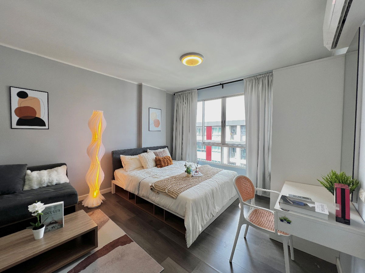 รูป 📌𝐔𝐏𝐃𝐀𝐓𝐄 𝐑𝐎𝐎𝐌 𝟐𝟎𝟐𝟓📌 ให้เช่าดี คอนโด แคมปัส รีสอร์ท บางนา [ห้องบิ้วอินสวย+มีเครื่องซักผ้าใหม่]  ID LINE: atccity 💻 - รูปที่ 3/10